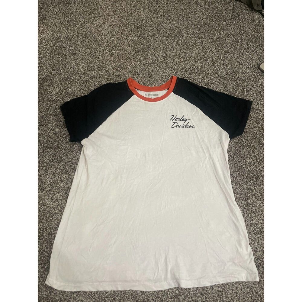 Harley-Davidson Women's Short Sleeve Essential Raglan Ringer Tee XL